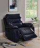 Aashi Navy Leather-Gel Match Recliner (Motion) Aashi Navy Leather-Gel Match Recliner (Motion)