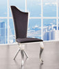 ACME Cyrene Faux Fabric Side Chair (Set of 2) in Stainless Steel 62079 ACME Cyrene Faux Fabric Side Chair (Set of 2) in Stainless Steel 62079