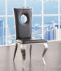 ACME Cyrene Faux Leather Side Chair (Set of 2) in Stainless Steel 62078 ACME Cyrene Faux Leather Side Chair (Set of 2) in Stainless Steel 62078