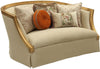 Acme Furniture Daesha Loveseat in Tan Flannel & Antique Gold 50836 Acme Furniture Daesha Loveseat in Tan Flannel & Antique Gold 50836