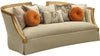 Acme Furniture Daesha Sofa in Tan Flannel & Antique Gold 50835 Acme Furniture Daesha Sofa in Tan Flannel & Antique Gold 50835