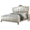Acme Furniture Dresden II King Bed in Pearl White PU & Gold Patina 27817EK Acme Furniture Dresden II King Bed in Pearl White PU & Gold Patina 27817EK