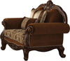 Acme Furniture Jardena Chair with 2 Pillows in Cherry Oak 50657 Acme Furniture Jardena Chair with 2 Pillows in Cherry Oak 50657