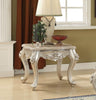 Acme Furniture Ranita End Table with Marble Top in Champagne 81042 Acme Furniture Ranita End Table with Marble Top in Champagne 81042