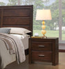 Acme Oberreit 2 Drawer Nightstand in Walnut 25793 Acme Oberreit 2 Drawer Nightstand in Walnut 25793