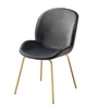 Chuchip Gray Velvet & Gold Side Chair Chuchip Gray Velvet & Gold Side Chair