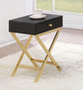 Coleen Black & Brass Side Table Coleen Black & Brass Side Table