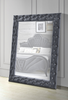 Dante Gray Velvet Accent Floor Mirror Dante Gray Velvet Accent Floor Mirror