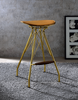 Dragea Whiskey PU & Gold Bar Stool Dragea Whiskey PU & Gold Bar Stool