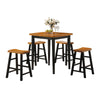 Gaucho Oak & Black Counter Height Set (5Pc Pk) Gaucho Oak & Black Counter Height Set (5Pc Pk)