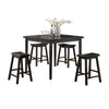 Gaucho Black Counter Height Set (5Pc Pk) Gaucho Black Counter Height Set (5Pc Pk)