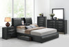 Kofi Black PU Eastern King Bed Kofi Black PU Eastern King Bed