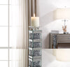 Noralie Mirrored & Faux Diamonds Accent Candleholder Noralie Mirrored & Faux Diamonds Accent Candleholder