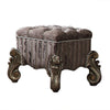 Versailles Fabric & Antique Platinum Vanity Stool Versailles Fabric & Antique Platinum Vanity Stool