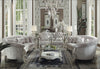 Versailles Ivory Velvet & Bone White Sofa w/5 Pillows Versailles Ivory Velvet & Bone White Sofa w/5 Pillows