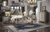 Dresden Vintage Bone White & PU Queen Bed Dresden Vintage Bone White & PU Queen Bed