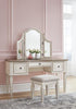 Realyn Vanity and Mirror with Stool Product image