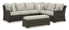 Brook Ranch Outdoor Sofa Sectional/Bench with Cushion (Set of 3) Brook Ranch Outdoor Sofa Sectional/Bench with Cushion (Set of 3)