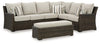 Brook Ranch Outdoor Sofa Sectional/Bench with Cushion (Set of 3) Brook Ranch Outdoor Sofa Sectional/Bench with Cushion (Set of 3)