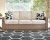 Beachcroft Beachcroft Nuvella Sofa with Coffee and End Table Beachcroft Beachcroft Nuvella Sofa with Coffee and End Table