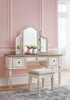 Realyn Vanity and Mirror with Stool Product image