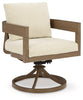 Serene Bay Outdoor Swivel Dining Chair with Cushion (Set of 2) Product image