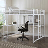 Cybill Full Loft Bed White, Silver, & Black Cybill Full Loft Bed White, Silver, & Black