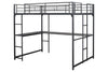 Cybill Full Loft Bed White, Silver, & Black Cybill Full Loft Bed White, Silver, & Black