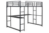 Cybill Full Loft Bed White, Silver, & Black Cybill Full Loft Bed White, Silver, & Black