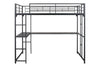 Cybill Full Loft Bed White, Silver, & Black Cybill Full Loft Bed White, Silver, & Black