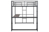 Cybill Full Loft Bed White, Silver, & Black Cybill Full Loft Bed White, Silver, & Black