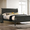 Louis Philippe Cal.King Bed Black & Grey Louis Philippe Cal.King Bed Black & Grey