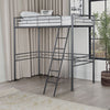 Myles Twin Loft Bed White, Silver & Black Myles Twin Loft Bed White, Silver & Black