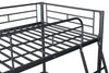 Myles Twin Loft Bed White, Silver & Black Myles Twin Loft Bed White, Silver & Black