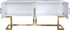 Meridian Beth Sideboard/Console in White/Gold 306 Meridian Beth Sideboard/Console in White/Gold 306 image