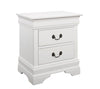 Louis Philippe White Two-Drawer Nightstand  image