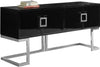 Meridian Beth Sideboard/Console in Chrome/Black 307 Meridian Beth Sideboard/Console in Chrome/Black 307 image