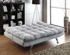 Transitional Dark Grey and Chrome Sofa Bed  image