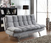Transitional Dark Grey and Chrome Sofa Bed Transitional Dark Grey and Chrome Sofa Bed image