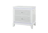 Alina White Nightstand with LED and USB