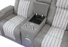 U8000 Pwr Console Rec Loveseat with PHR, LED and Speaker