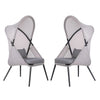 Alverta Foldable Chair Grey & Black (2/Ctn)