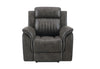 U8517 Grey Reclining Sofa/Console Reclining Loveseat
