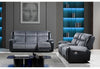 U5914/U5915 Grey/Black Rec Sofa/CRLS W/Immersive Sound & Blue LED