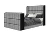 Isabella Grey Bed with LED, TV Lift, Speaker and Fireplace