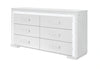 Naomi Silver Marble Dresser with LED