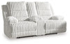 Rhines Falls Power Reclining Loveseat with Console