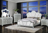 Aria Silver Nightstand with LED
