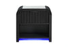 Beckett Wht/Blk Nightstand W/LED & Speaker