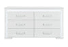 Naomi Silver Marble Dresser with LED